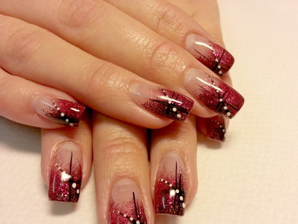 Nail Art How To Fall Glitter Using Light Elegance Gels Nailpro