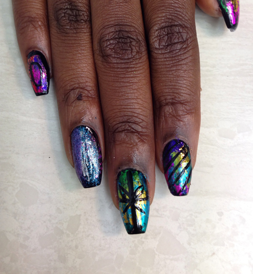 Nail Art How To: Foil Collage Nails | Nailpro