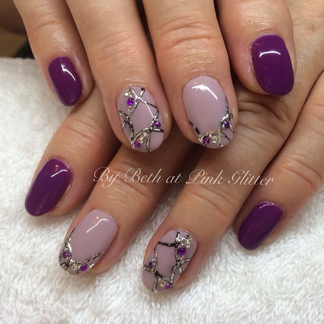 Purple nail design stock image. Image of design, lilac - 125521635