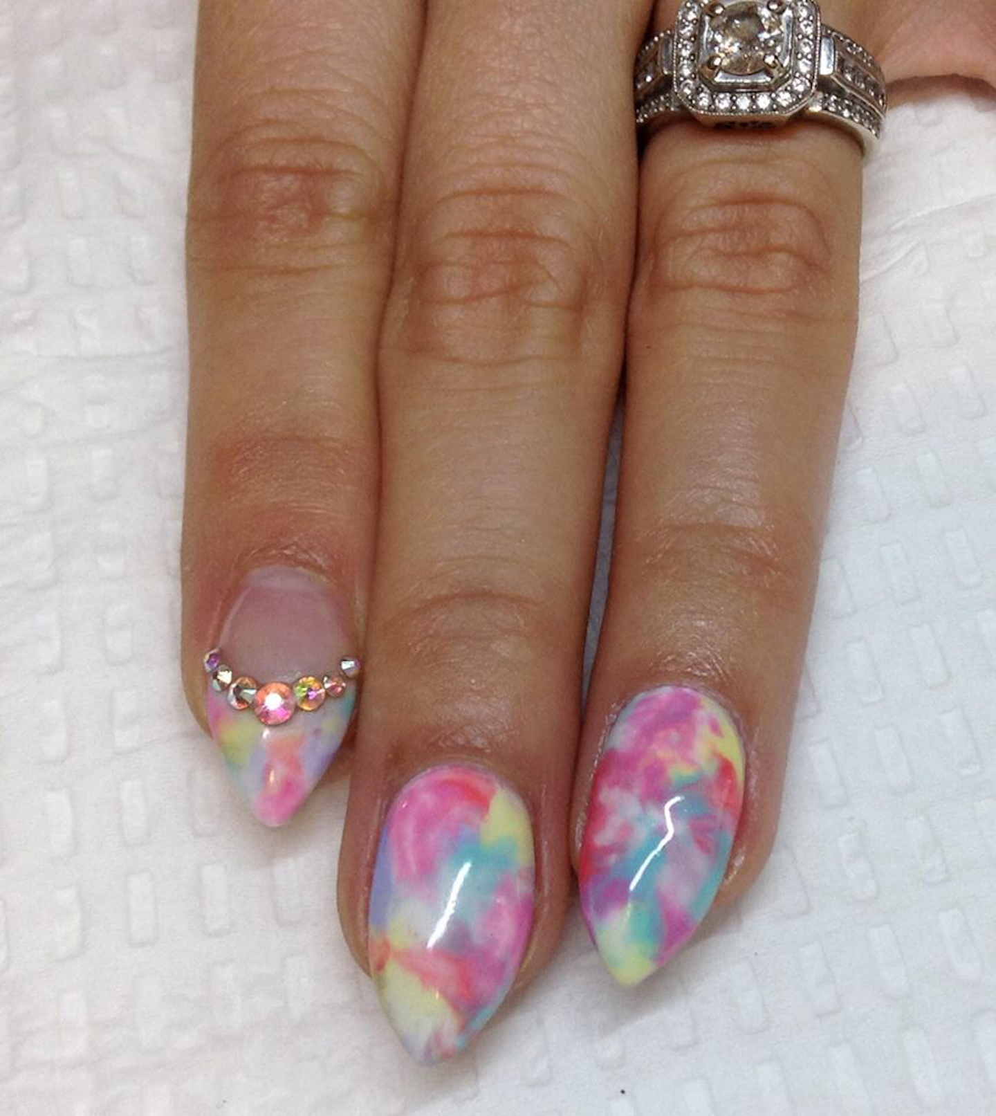 Nail Art Tutorial The Plastic Wrap Technique Using Gel Nailpro Once it's dry and the texture is created, you can paint over it for a multicolor.
