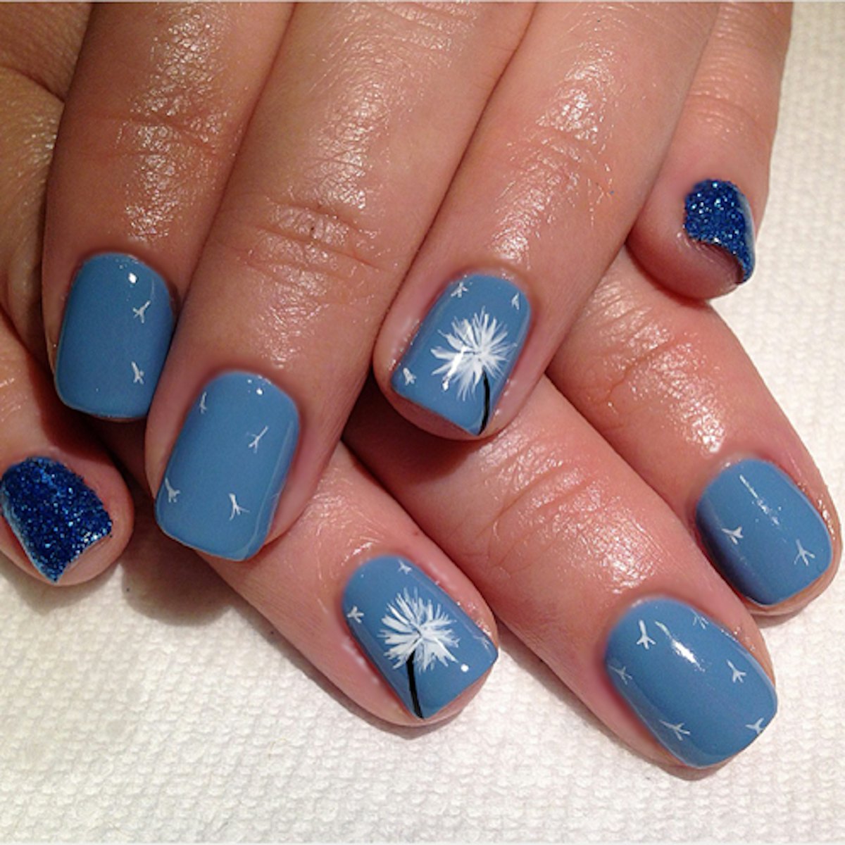dandelion nail designs