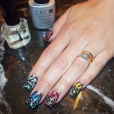 Butterfly nail art acrylic deals