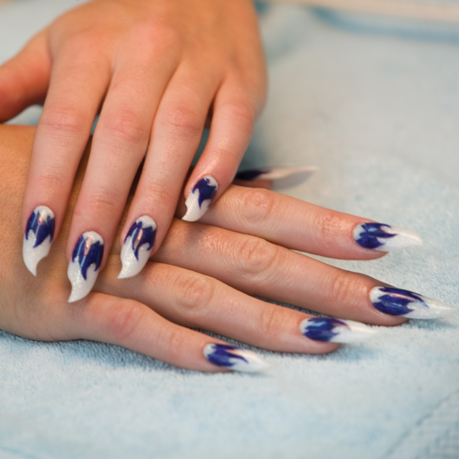Nail Art Tutorial Sassy Blue Flames Nailpro nail art tutorial sassy blue flames