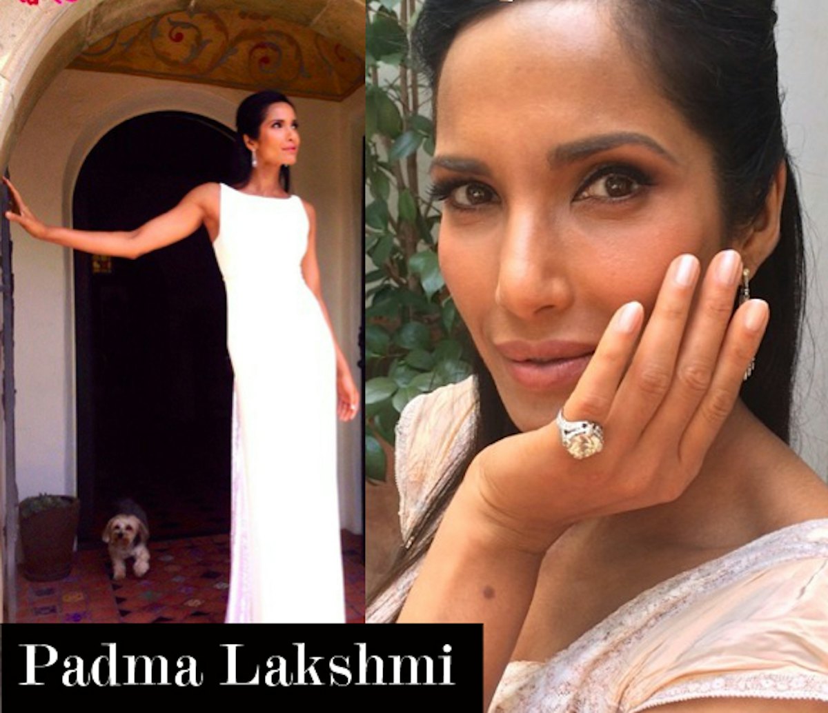 Padma lakshmi clearance engagement ring