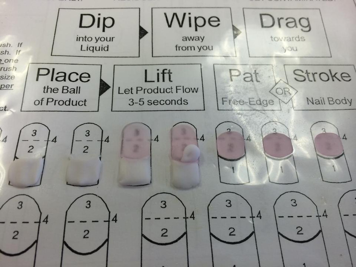 Acrylic bead outlet practice sheet