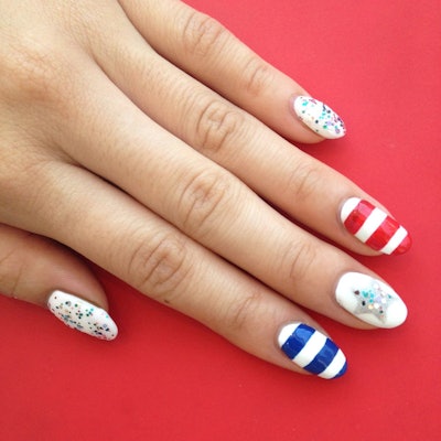 Nail Art Tutorial: Patriotic Stars and Stripes | Nailpro