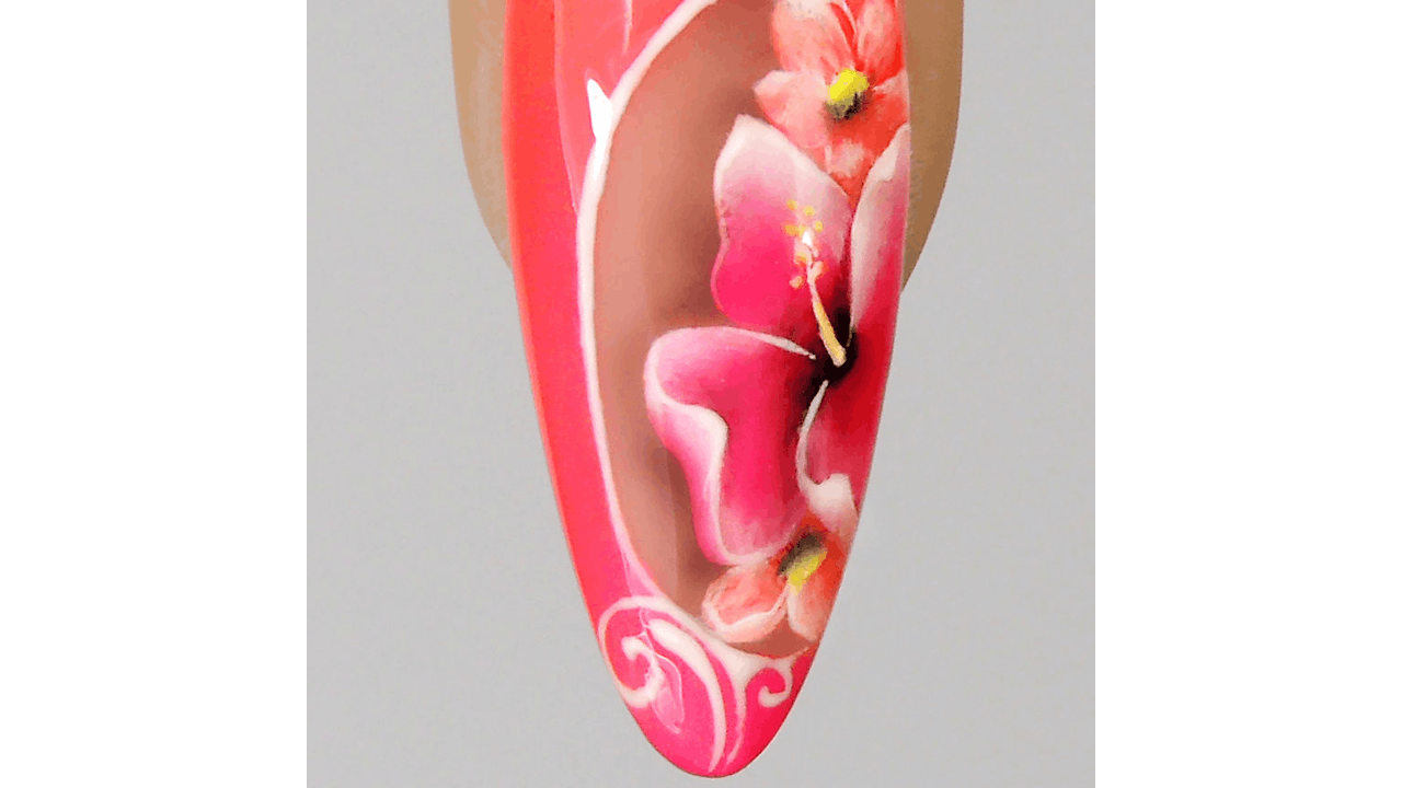 Nail Art Tutorial: Sunny Hawaiian Hibiscus | Nailpro Nail Art Tutorial: Sunny Hawaiian Hibiscus | Nailpro
