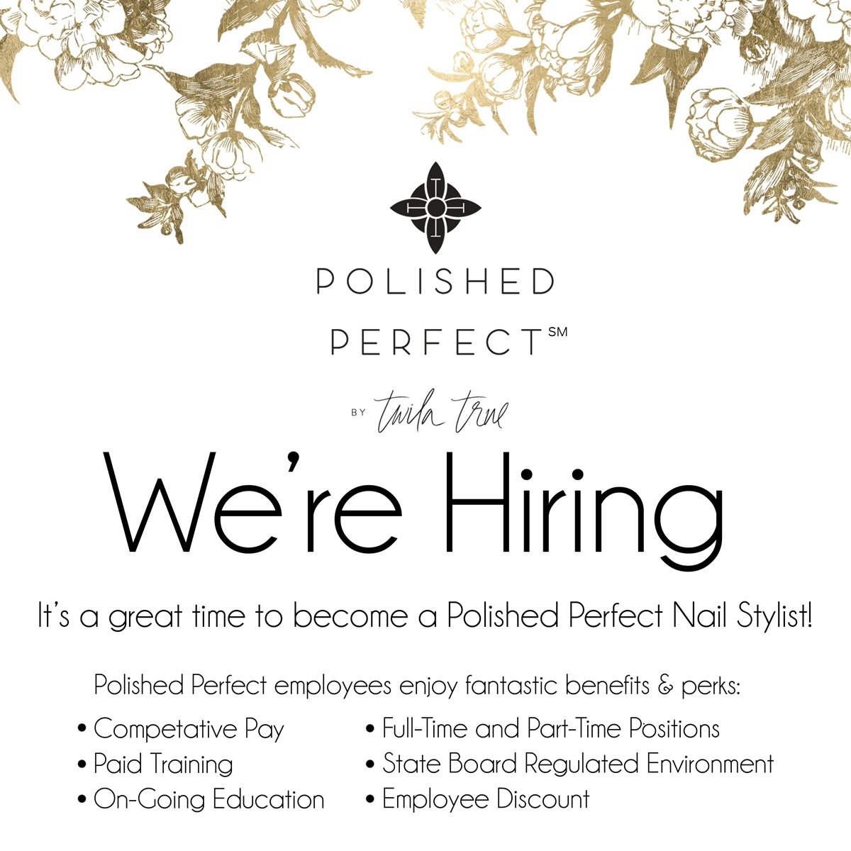 Now Hiring Polished Perfect Salon Nailpro