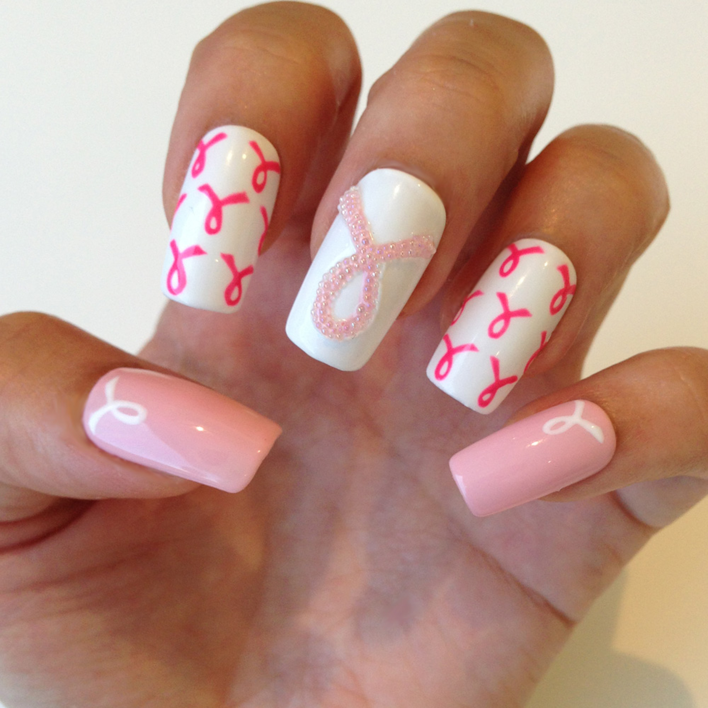 Nail Art Tutorial Pink Ribbon Nails Nailpro