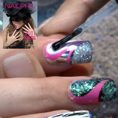 Nail Art Video: Minx Polish, Glitter & Crackle Nail Polish (Dec. 2011):  Behind the Nail Pros | Nailpro