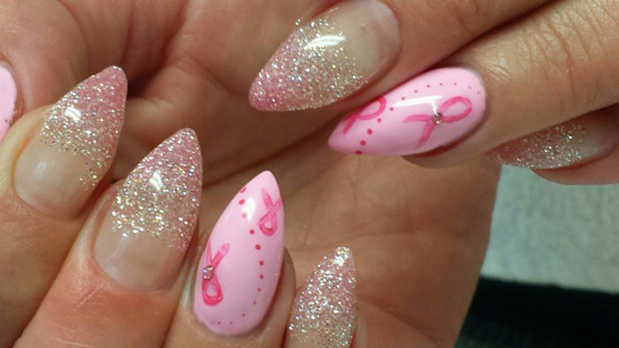 acrylic nails designs pink