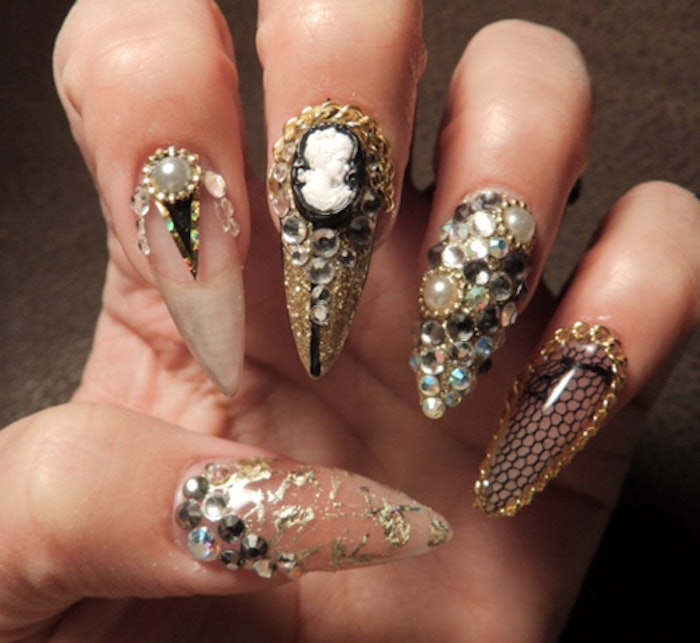 Nail Art Tutorial: Stiletto Bling Nails | Nailpro Nail Art Tutorial: Stiletto Bling Nails | Nailpro