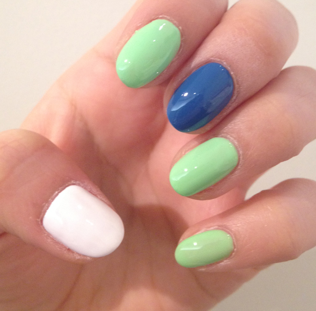 Nail Art Tutorial Seahawks And Patriots Superbowl Nails Nailpro