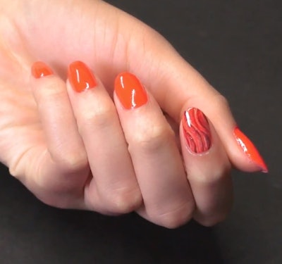 Nail Art Tutorial: Orange Wave Designs | Nailpro Nail Art Tutorial: Orange Wave Designs | Nailpro