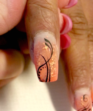 Nail Art How To: Orange and Black Light Elegance Nails | Nailpro