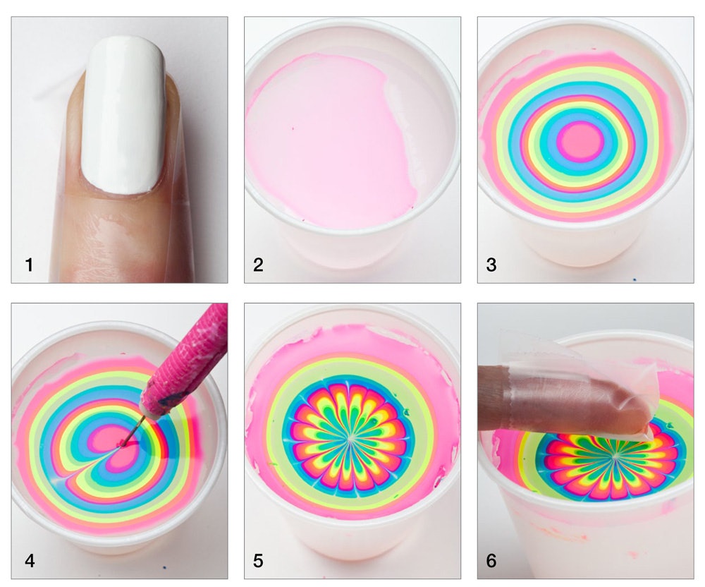 How to do hot sale marble on nails