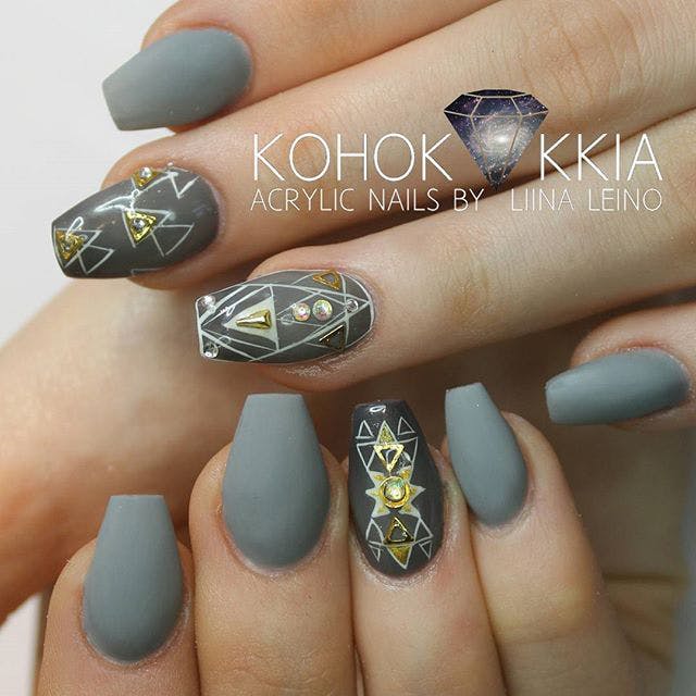 Gray Nail Designs