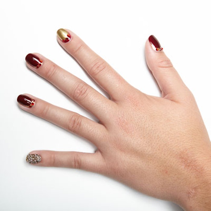 Nail Art Tutorial: Royal Red and Gold | Nailpro