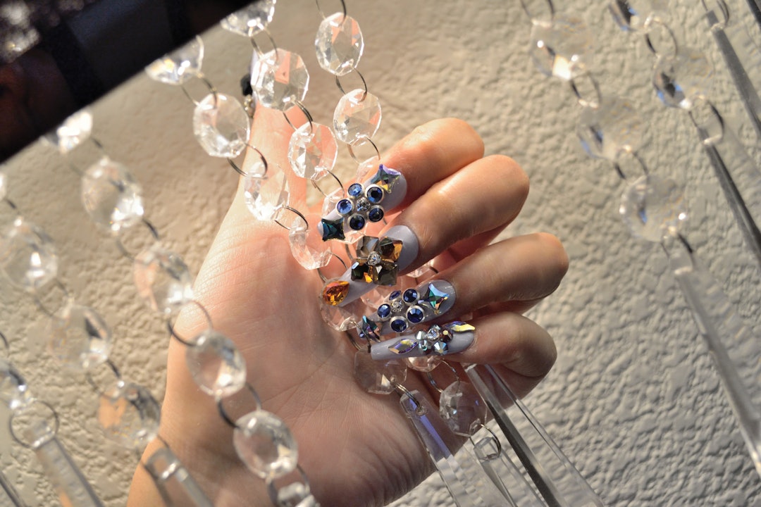 Some recent extreme Swarovski Crystal nails I created