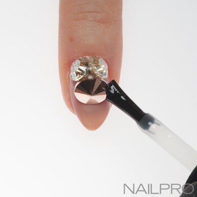 Small Nail Diamond Rhinestones Pointed Bottom Silver Crystal Gems