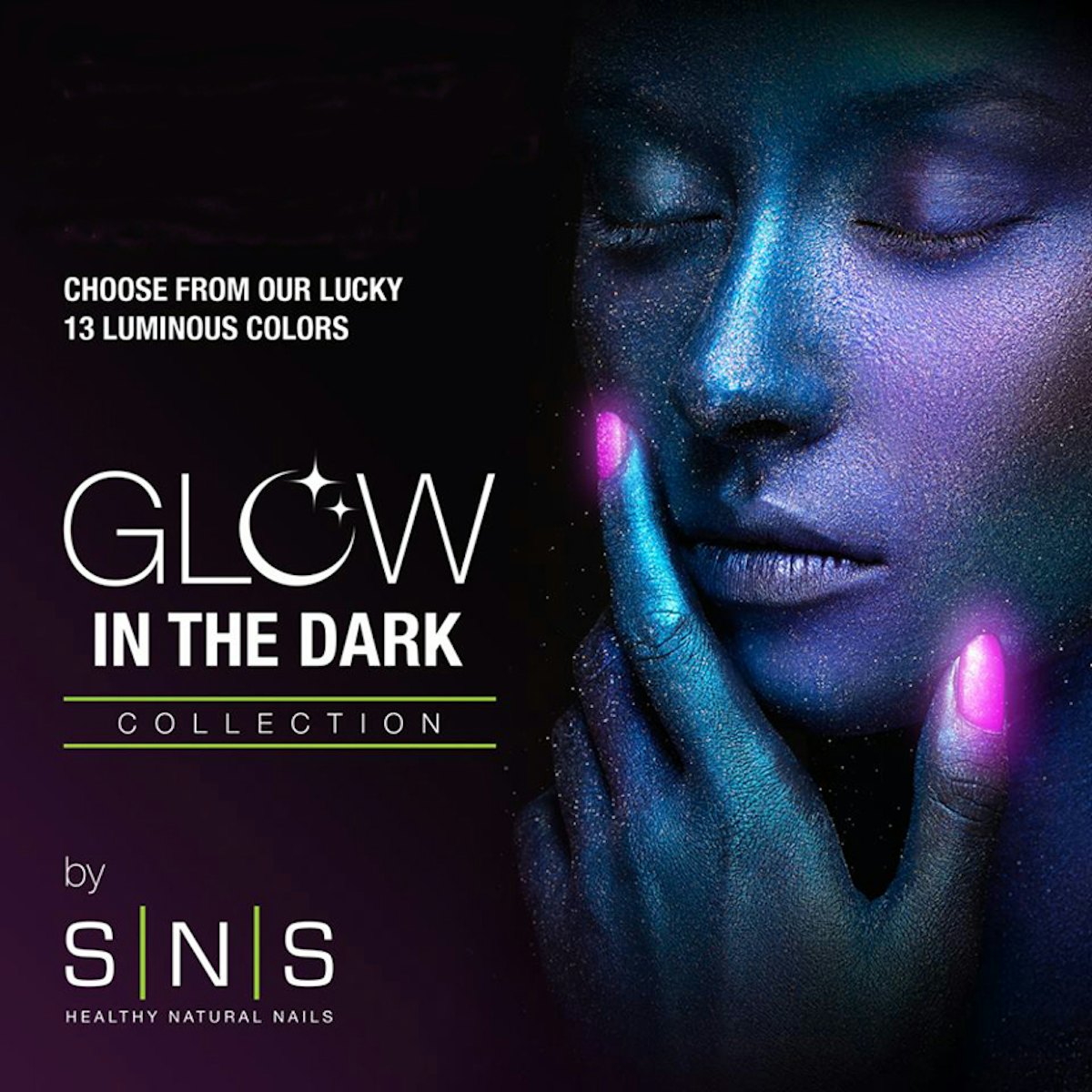 Sns dipping powder glow in the dark hot sale