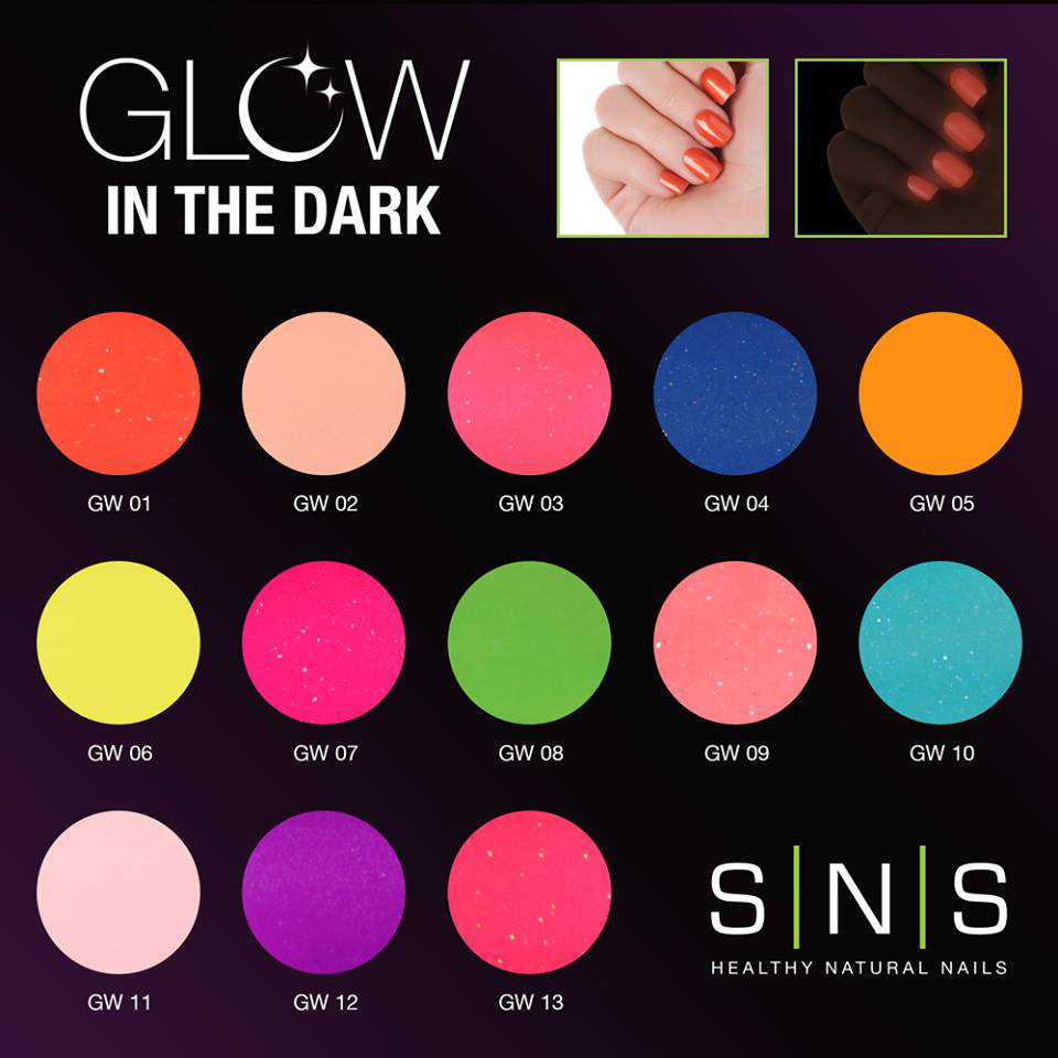 sns dipping powder glow in the dark