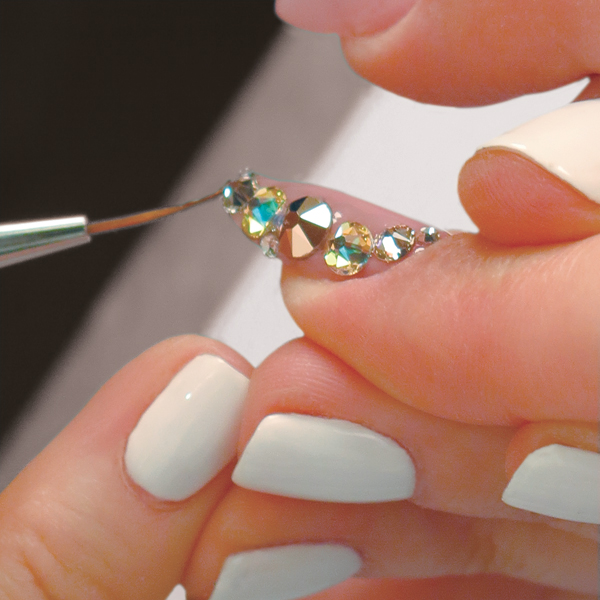 rhinestone nail art