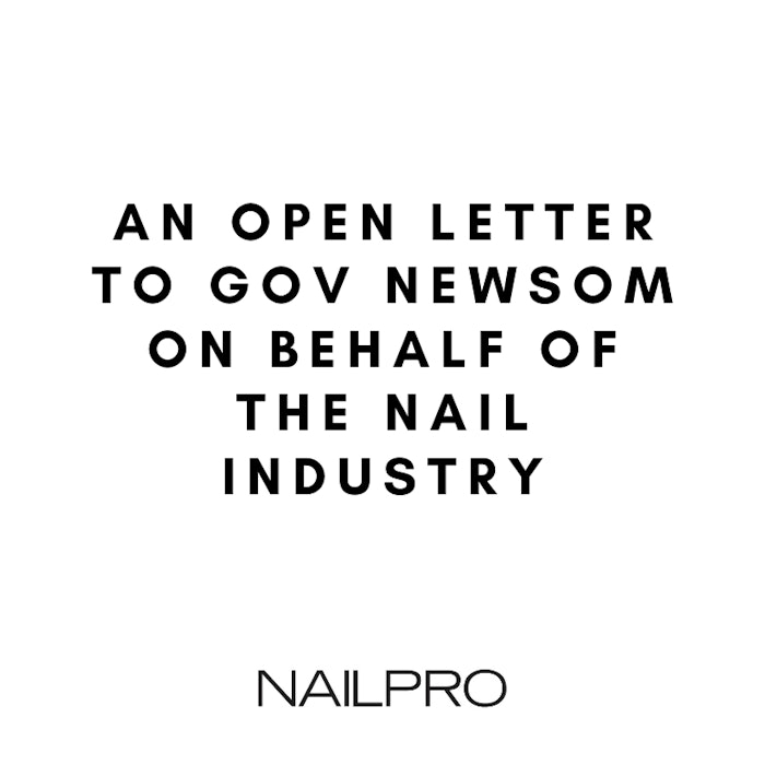An Open Letter to Governor Newsom on Behalf of the Nail Industry
