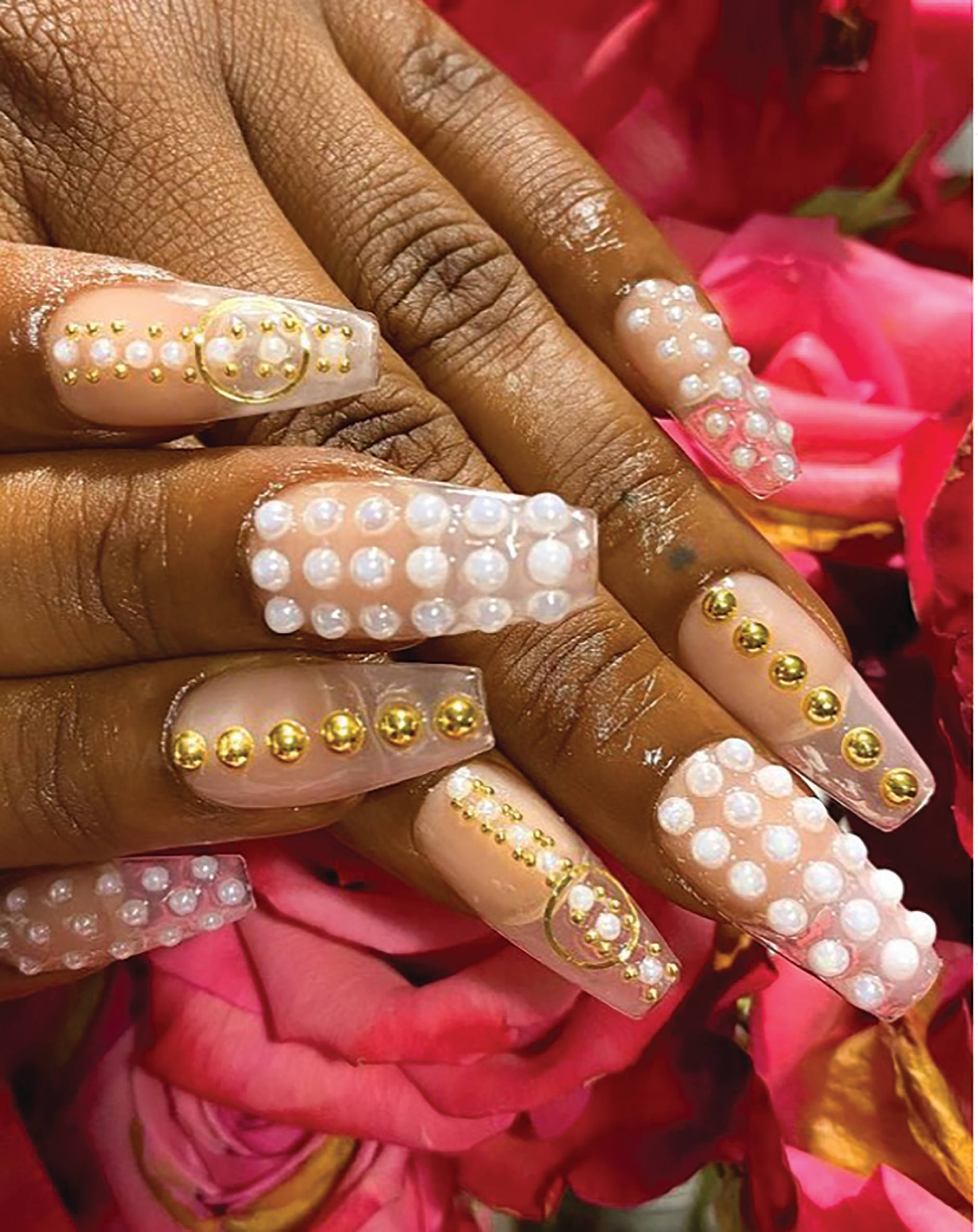 Pearl nails | Pearl nails, Luxury nails, Classy acrylic nails