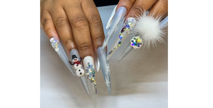 Winter nail set created by Jenny Bui; courtesy of the artist.