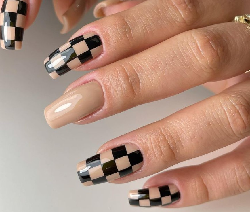 Now Trending: Checker Nail Designs | Nailpro