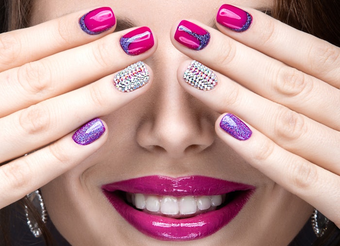 Model wearing gel polish