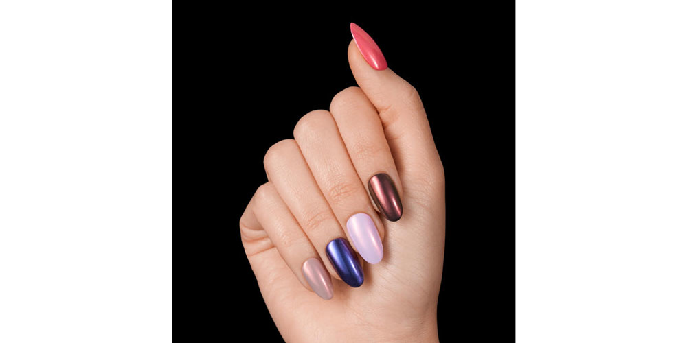 Amazon.com: QINGGE Blue Press on Nails Short Length Square French Fake Nails  with Rhinestones Design Stick on Nails Glue on Nails Glossy Acrylic Nails  False Nails for Women 24Pcs : Beauty &