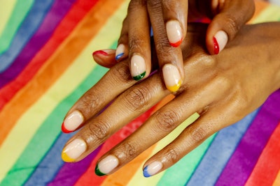 Rainbow French Tips