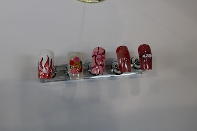Yu Zhang's winning nail art for the Handpainted Nail Art competition