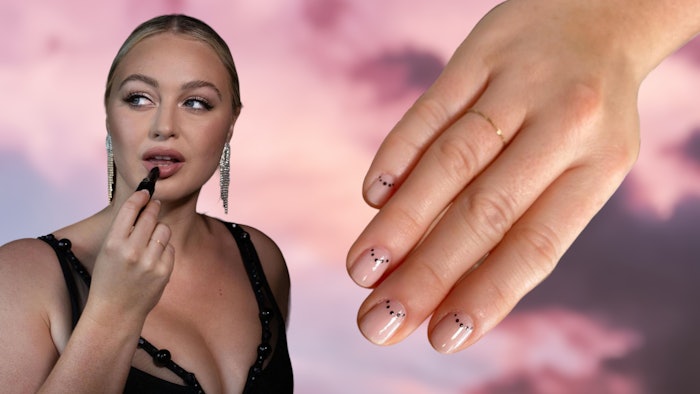 Nail artist Miish Quiroz created Iskra Lawrence's nail look for PatBO's New York Fashion Week runway show.