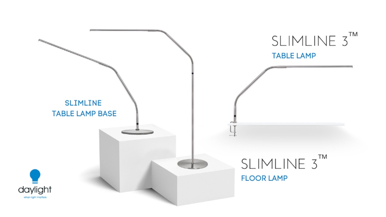 Slimline 3 floor top lamp