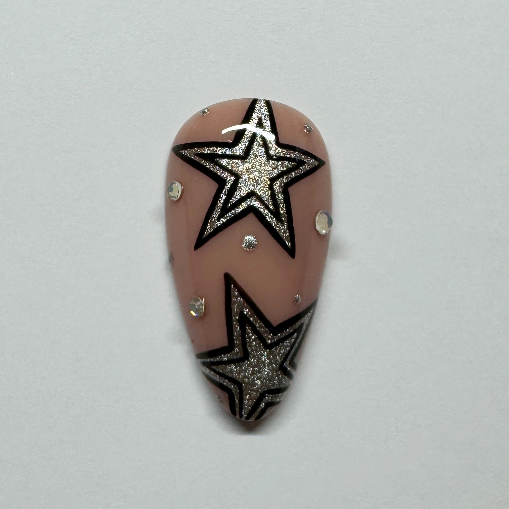 Manicure of the Month: Gold Glitter Star Nails - living after midnite
