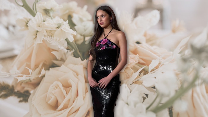 Nail artist Yoko Sakakura created Olivia Rodrigo's nail look for the Los Angeles premiere of The Ballad of Songbirds and Snakes.