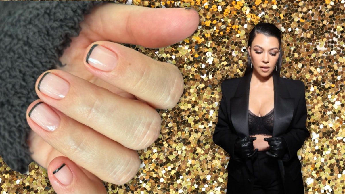 HowTo Kourtney Kardashian's Black MicroFrench Tips Nailpro