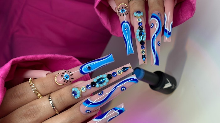 Nail technician Rebeca Fuerte shares her expert advice for creating creative designs with acrylic for nails.